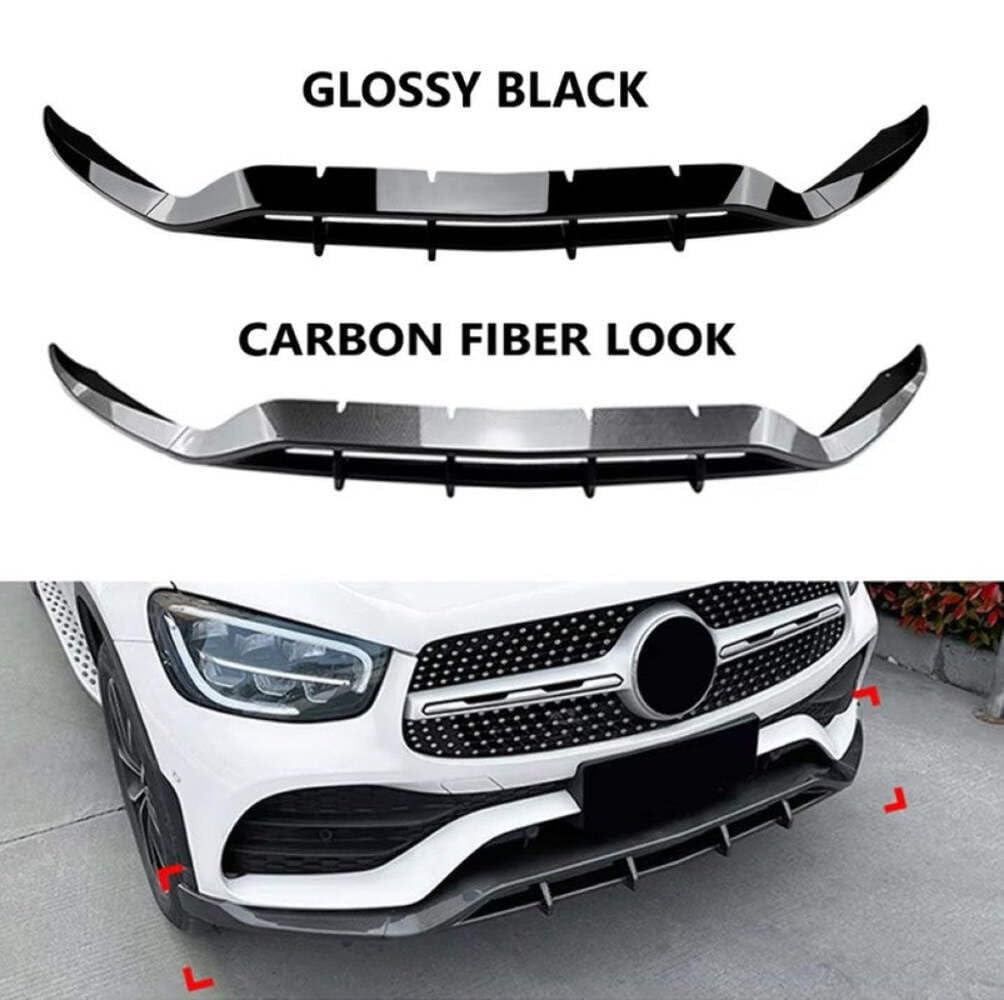 Car Craft Compatible With Mercedes Benz Glc W253 X253 C253 Lci 2020-2022 Amg Front Bumper Lip Splitter Diffuser Skirts Flag Canard Carbon Fiber Look Zst-452 Cf CC-6177