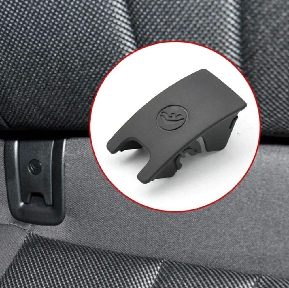 Car Craft Compatible With Audi A4 2008-2016 A6 2013-2018 Child Seat Belt Lock Cover Isofix Cover Gray CC-8928