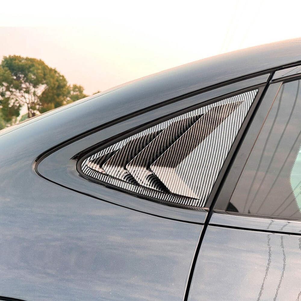 Car Craft Compatible With Mercedes Benz Glc Coupe C254 W254 2024+ Car Rear Window Louvers Sticker Rear Triangle Window Shade Spoiler Trim Accessories Zst-1056 Glossy Black CC-7182