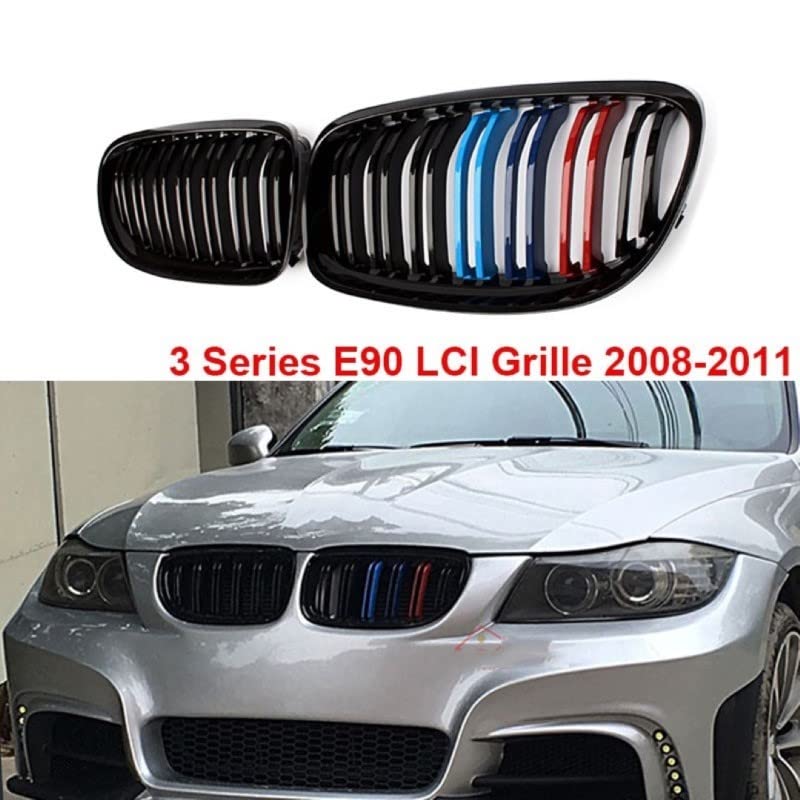 Car Craft Front Bumper Grill Compatible With Bmw 3 Series E90 2008-2012 Front Bumper Grill M Colour