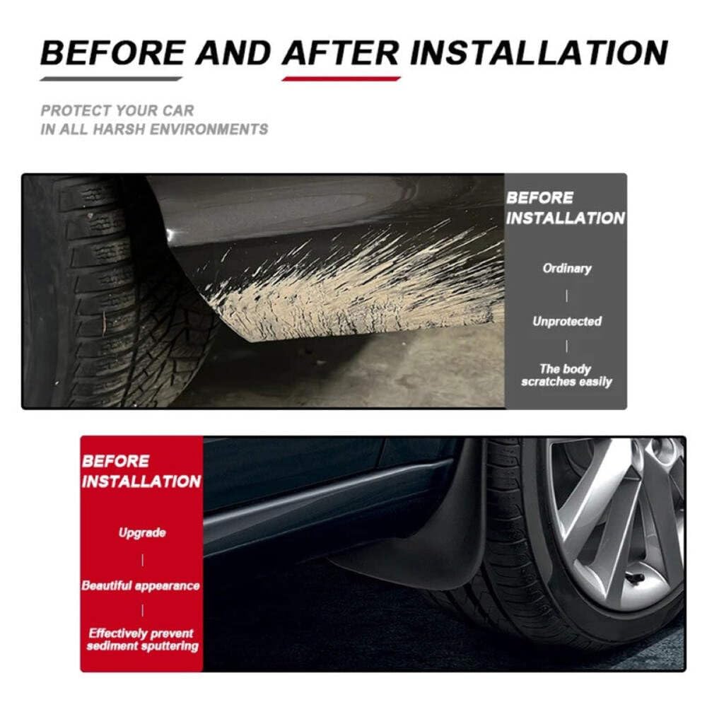 Car Craft Compatible With Audi A3 2021 Car Tyre Mudflaps Mud Flap Mud Guard Fender Splash Guard Ty-au2027 CC-7602