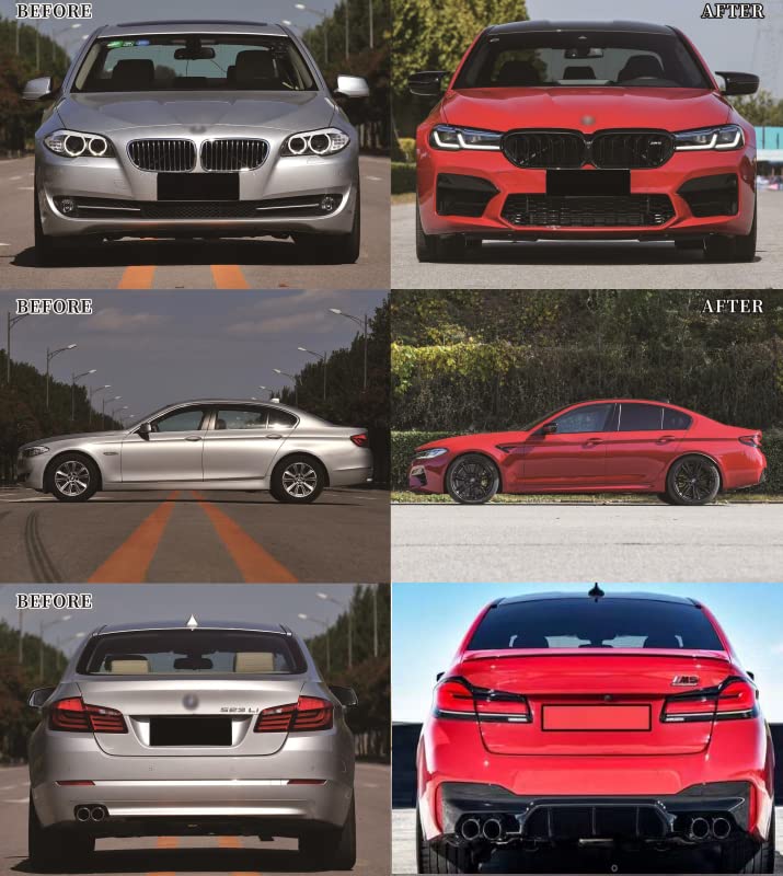 Car Craft M5 Body Kit Compatible With Bmw 5 Series F10 2010-2017 Old Shape Upgrade To 2021 Facelift 5 Series F10 2010-2017 With Upgraded M5 Body Headlight Taillight Kit Complete Kit 1:1 M5