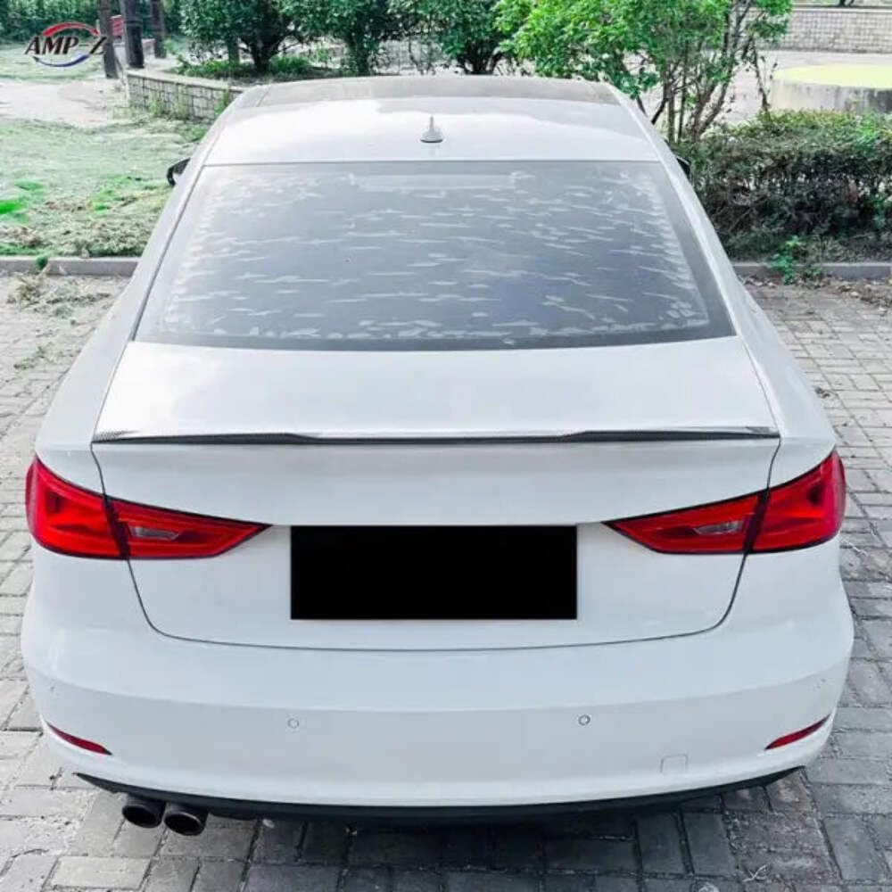 Car Craft Compatible with Audi A3 S3 8v 2014-2020 Rear Trunk Boot Lip Wing Spoiler Zst-823 Gb Glossy Black