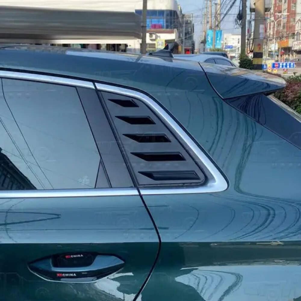 Car Craft Compatible with Audi A3 Hatchback 2021 8y Rear Window Shutter Cover Trim Window Louver Side Vent Trim Glossy Black AR-ADI-074 USA