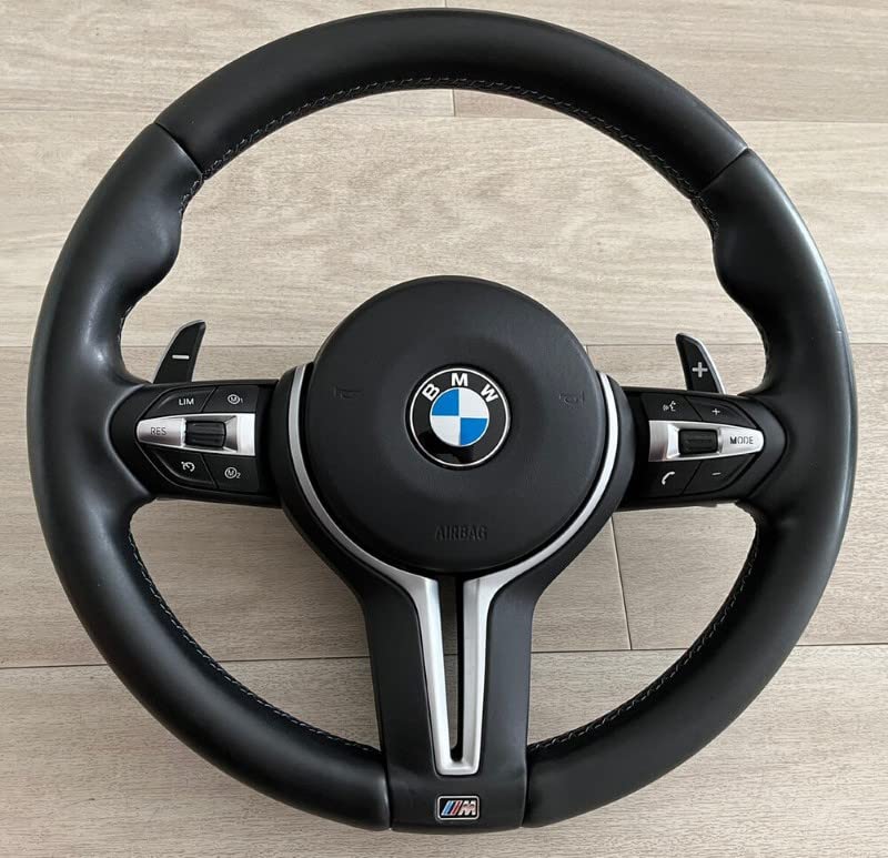 Car Craft M5 M Sports Steering Wheel Cover Compatible with BMW 5 Series F10 2010-2017 6 Series F12 2012-2016 7 Series F02 2009-2016 M5 M Sports Steering Wheel Cover