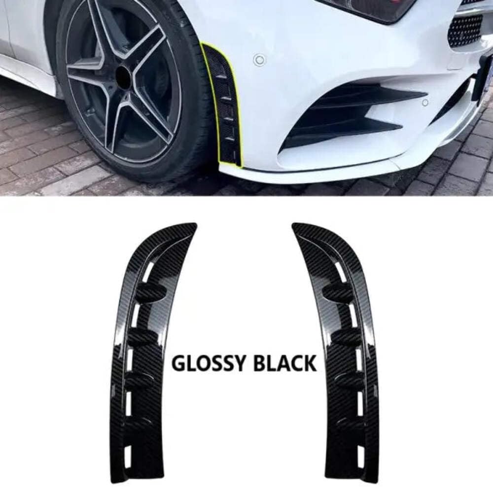 Car Craft Compatible with Mercedes CLS W257 C257 2018+ Front Amg Bumper Flag Side Lip Spoiler Skirst Splitter Zst-281 Gb Glossy Black
