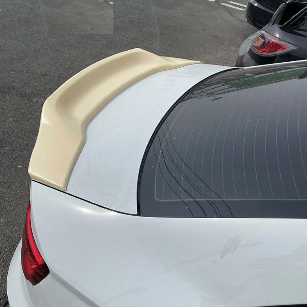 Car Craft Compatible With Audi A3 2014-2020 Rear Trunk Wing Boot Spoiler Lip Splitter Skirt R Style Ar-audi-039 Glossy Black CC-8406