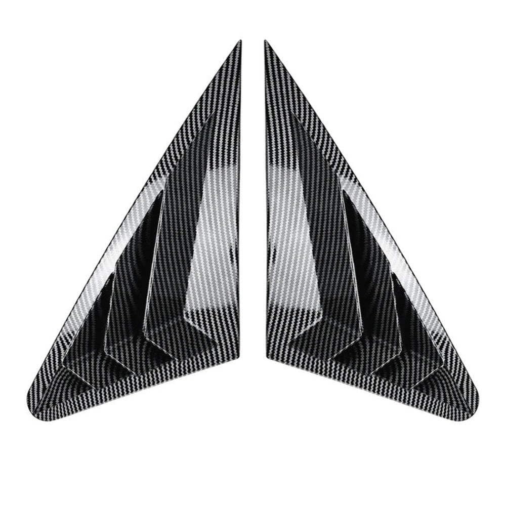 Car Craft Compatible With Audi A3 8v 2014-2020 Car Rear Window Louvers Sticker Rear Triangle Window Shade Spoiler Trim Accessories Zst-842 Cf Carbon Fiber Look CC-7135