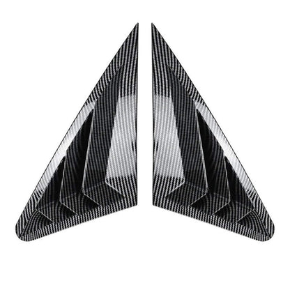 Car Craft Compatible With Audi A3 8v 2014-2020 Car Rear Window Louvers Sticker Rear Triangle Window Shade Spoiler Trim Accessories Zst-842 Cf Carbon Fiber Look CC-7135
