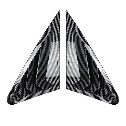 Car Craft Compatible With Audi A3 8v 2014-2020 Car Rear Window Louvers Sticker Rear Triangle Window Shade Spoiler Trim Accessories Zst-842 Cf Carbon Fiber Look CC-7135