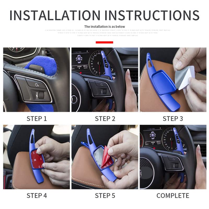 CAR CRAFT Paddle Shifter Compatible with Jaguar Xe 15-18 Xf 11-18 Xjl 10-18 F-pace 16-18 F-Type 13-18 Land Rang Rover Evoque Velar 10-18 Freelander 16-18 Discovery 10-18 Paddle Shifter Red Btbp-021