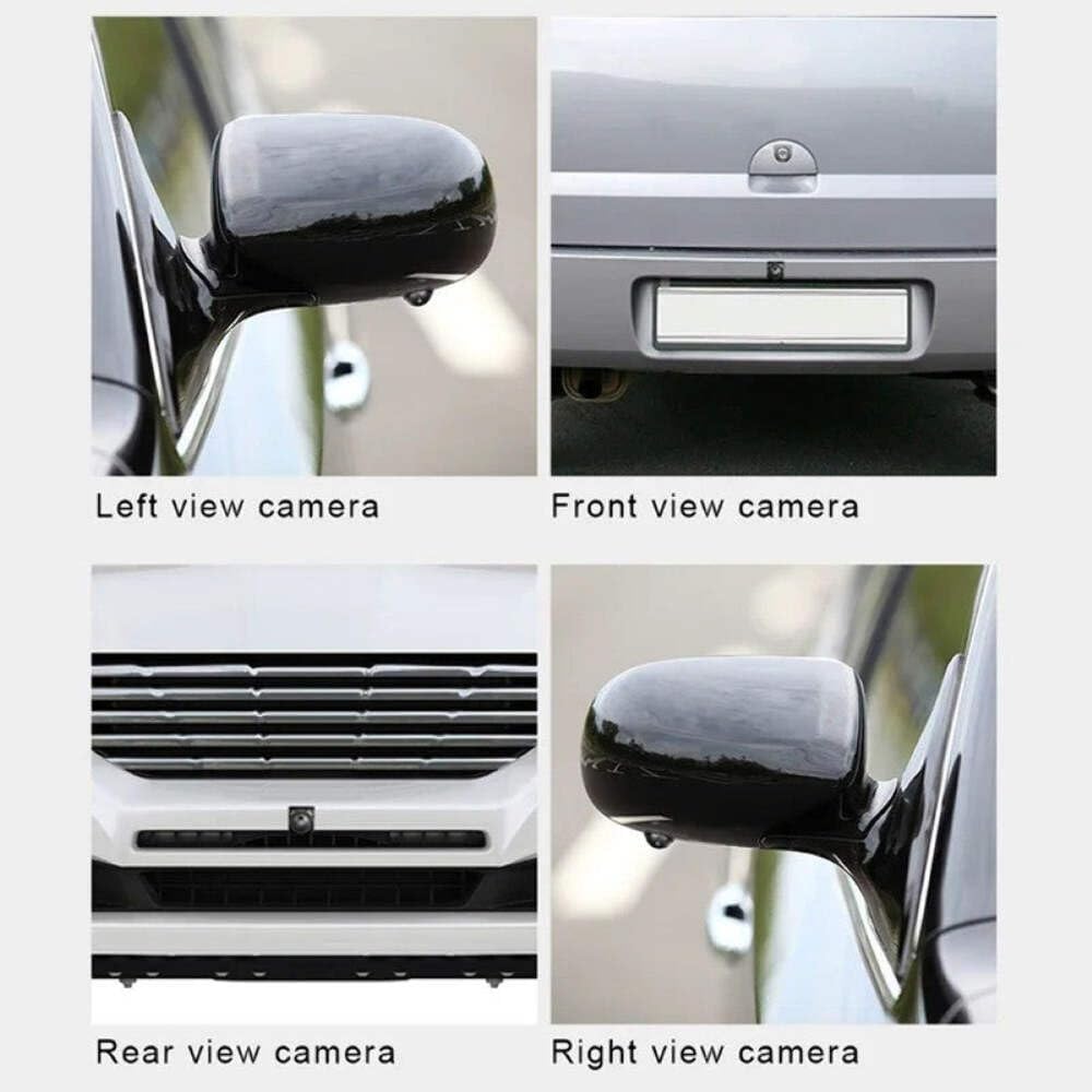 Car Craft Compatible with Android Player 360 Car Camera Panoramic Surround View 1080p Ahd Right+Left+Front+ Rear View Camera System Ahd CC-7793