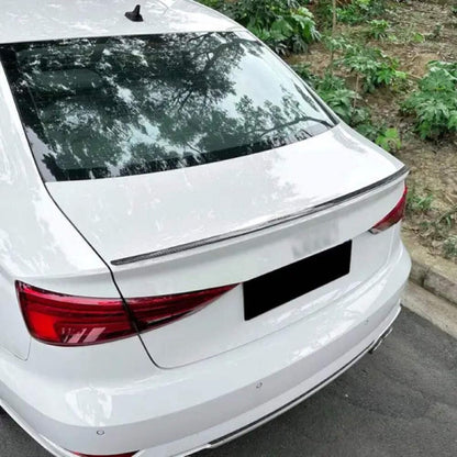 Car Craft Compatible with Audi A3 S3 8v 2014-2020 Rear Roof Trunk Mid Wing Lip Splitter Skirts Flag Spoiler Zst-480 Cf Carbon Fiber Look