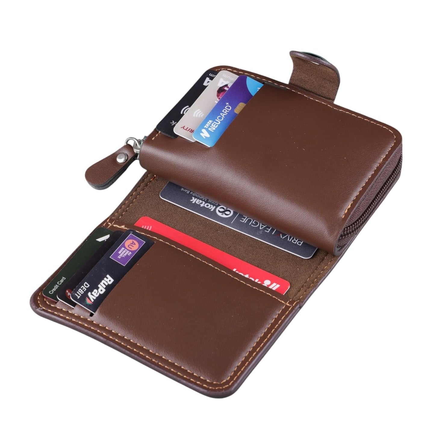 MARETTO Men’s Genuine Leather Wallet with Card Holder & Coin Pocket – Stylish Bifold Slim Wallet with Multiple Compartments for Cash & Cards (Black)