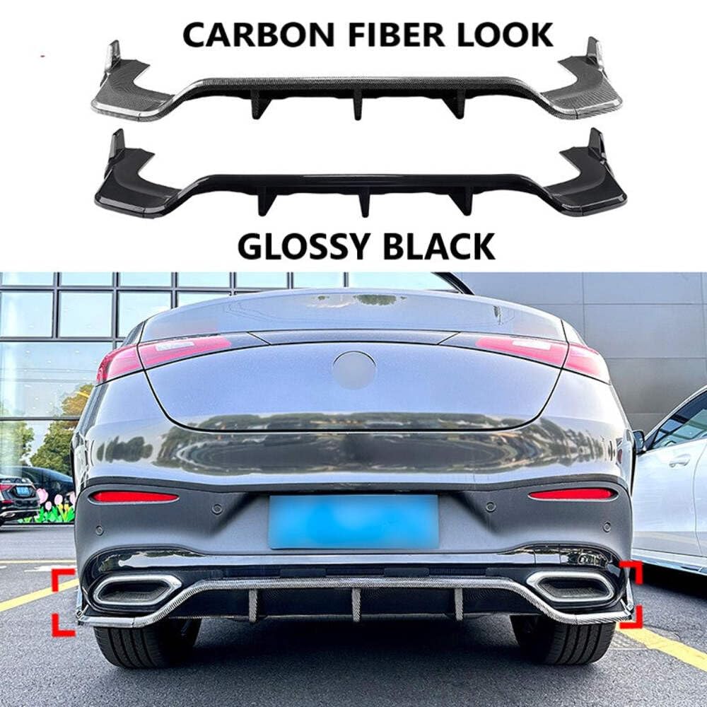 Car Craft Compatible With Mercedes Benz Glc Coupe W254 C254 2024+ Amg Rear Bumper After Lip Diffuser Lip Skirts Splitter Flag Canard Carbon Fiber Look Zst-810 Cf CC-6181