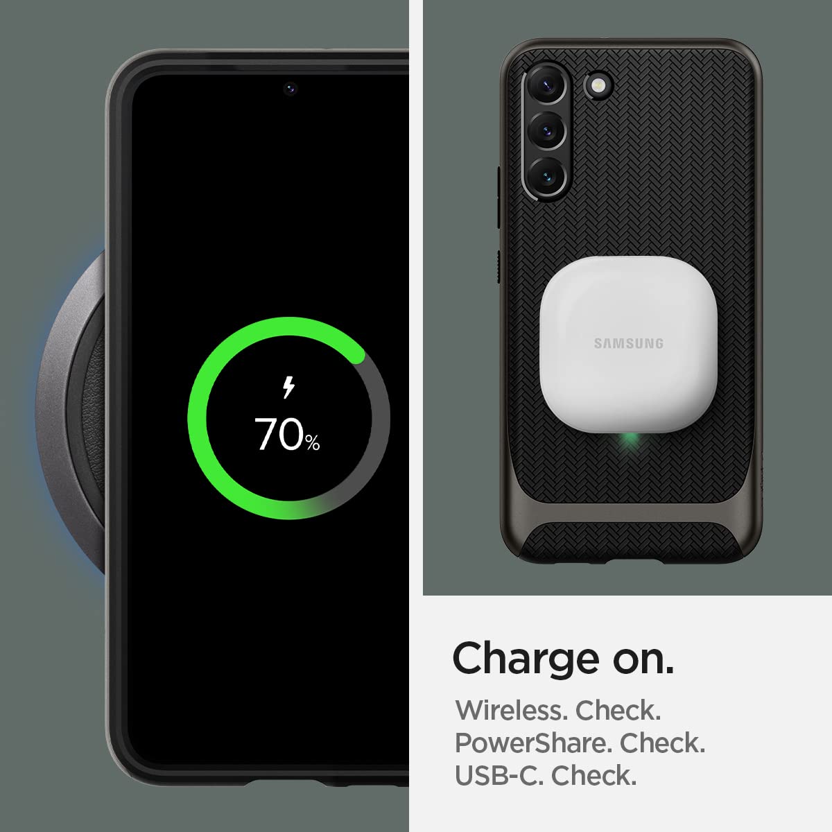Spigen Neo Hybrid Designed for Galaxy S22 Case (2022) - Gunmetal