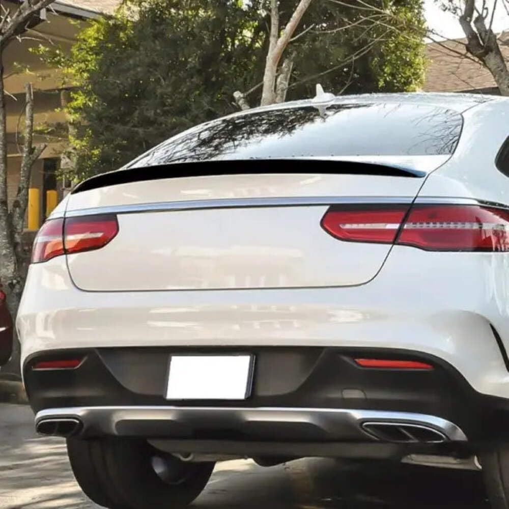 Car Craft Compatible With Mercedes Gle Coupe C292 2015-2018 Amg Rear Roof Trunk Mid Wing Lip Splitter Skirts Flag Spoiler Zst-287 Gb Glossy Black