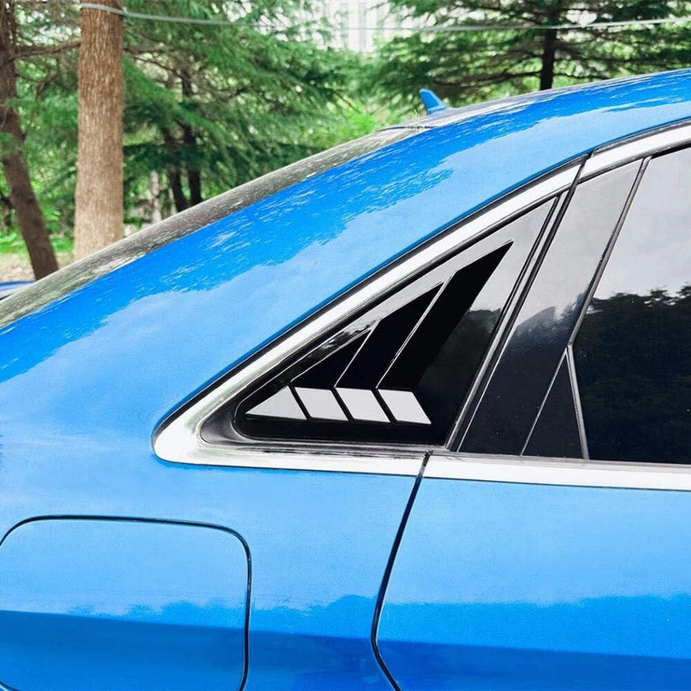 Car Craft Compatible With Audi A3 8v 2014-2020 Car Rear Window Louvers Sticker Rear Triangle Window Shade Spoiler Trim Accessories Zst-842 Cf Carbon Fiber Look CC-7135