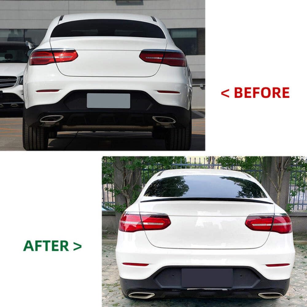Car Craft Compatible With Mercedes Benz Glc Coupe W235 C253 2016-2022 Rear Boot Trunk Wing Lip Spoiler Carbon Fiber Look Zst-062 Cf CC-6179