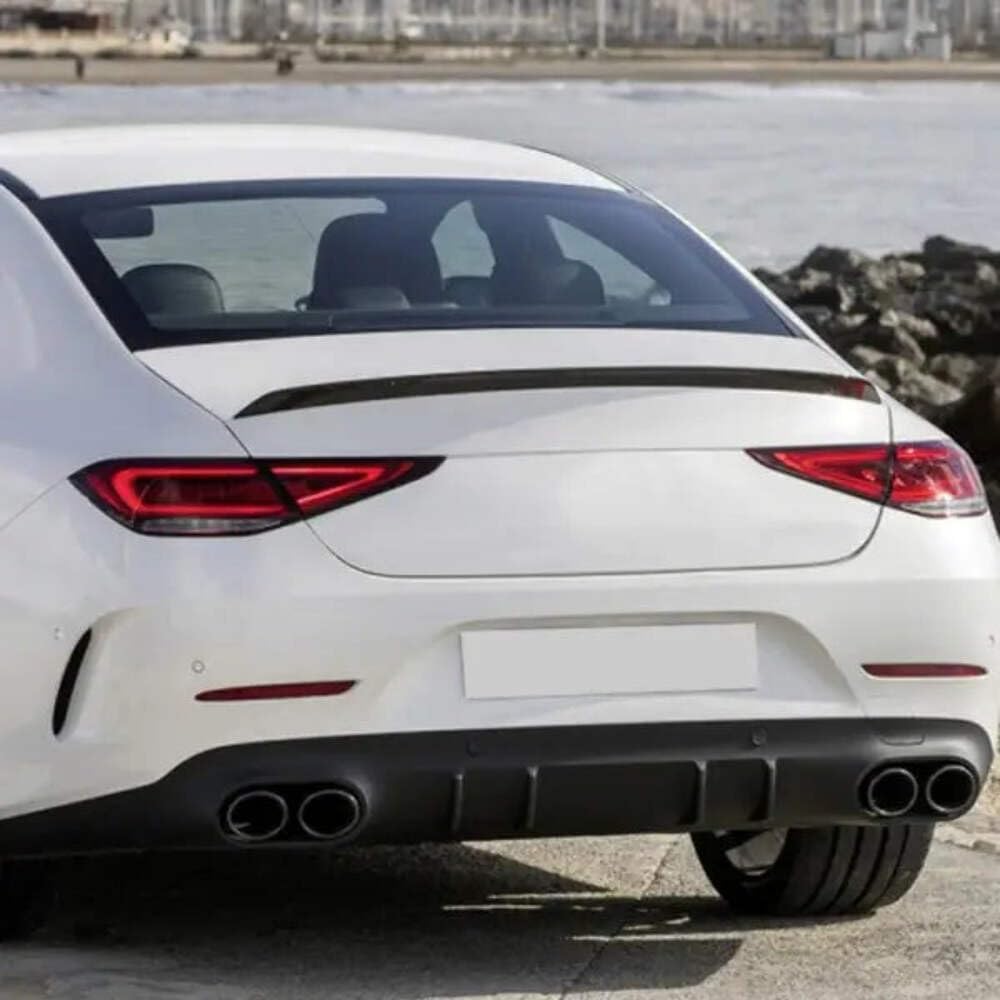 Car Craft Compatible with Mercedes CLS W257 C257 2018+ Rear Trunk Boot Lip Wing Spoiler Zst-296 Gb Glossy Black