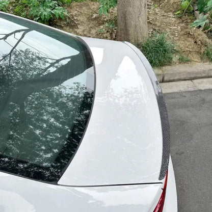 Car Craft Compatible with Audi A3 S3 8v 2014-2020 Rear Roof Trunk Mid Wing Lip Splitter Skirts Flag Spoiler Zst-480 Cf Carbon Fiber Look