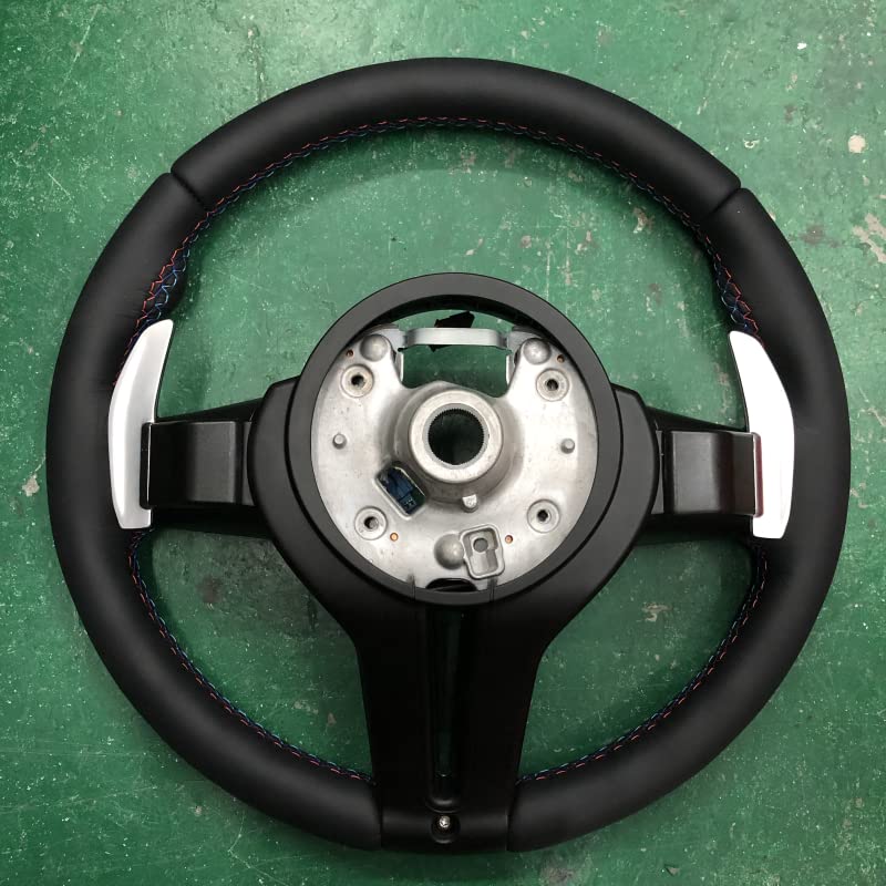 Car Craft M5 M Sports Steering Wheel Cover Compatible with BMW 5 Series F10 2010-2017 6 Series F12 2012-2016 7 Series F02 2009-2016 M5 M Sports Steering Wheel Cover