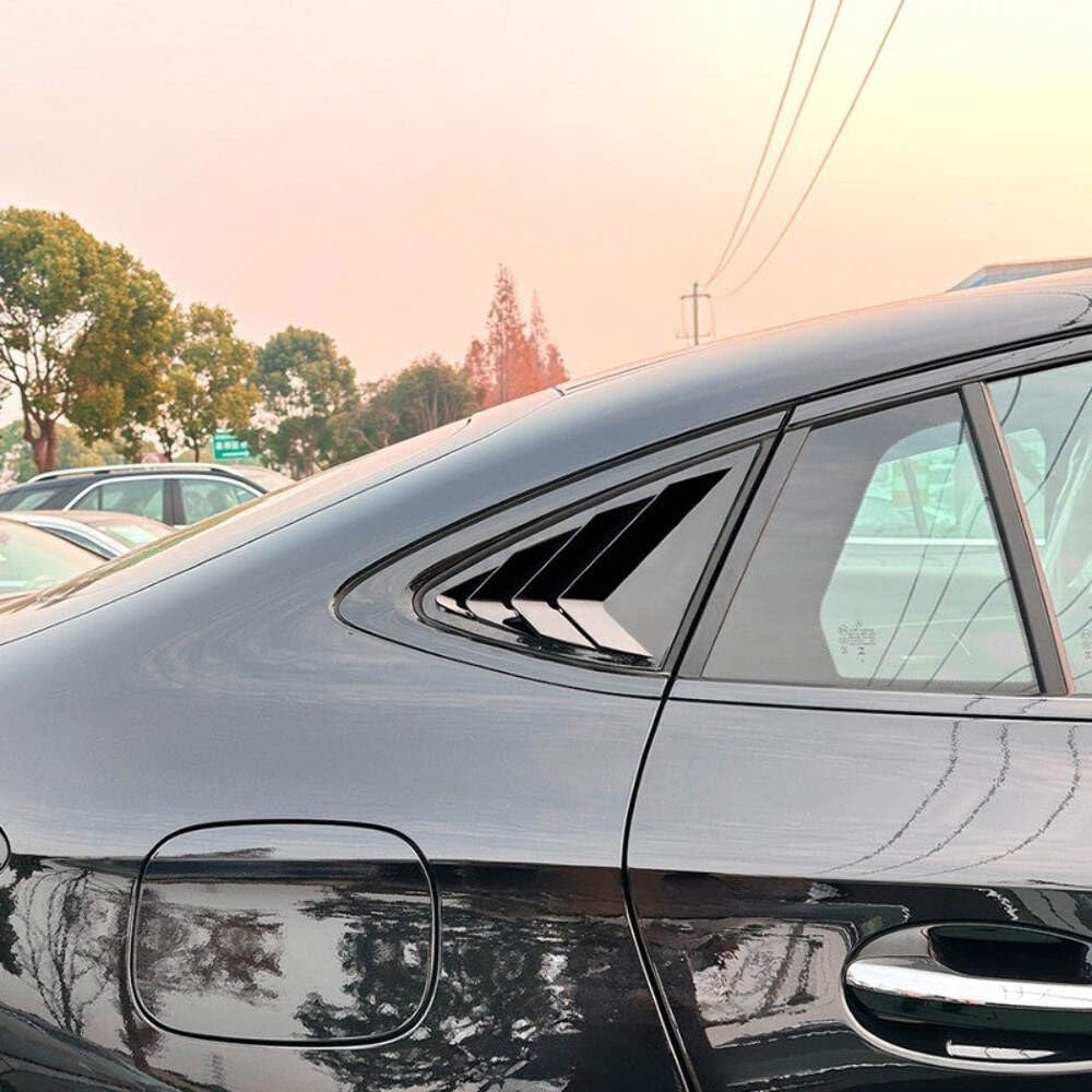 Car Craft Compatible With Mercedes Benz Glc Coupe C254 W254 2024+ Car Rear Window Louvers Sticker Rear Triangle Window Shade Spoiler Trim Accessories Zst-1056 Glossy Black CC-7182