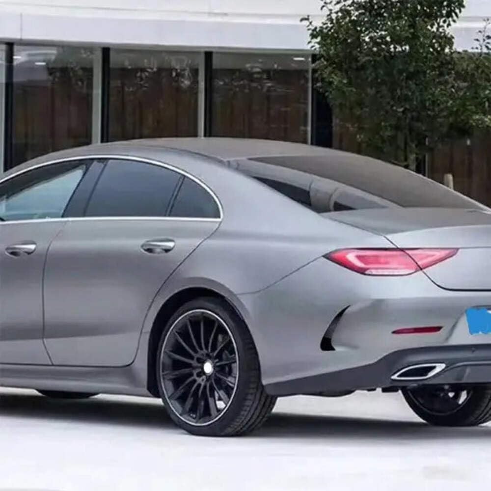 Car Craft Compatible with Mercedes CLS W257 C257 2018+ Front Amg Bumper Flag Side Lip Spoiler Skirst Splitter Zst-138 Cf Carbon Fiber Look