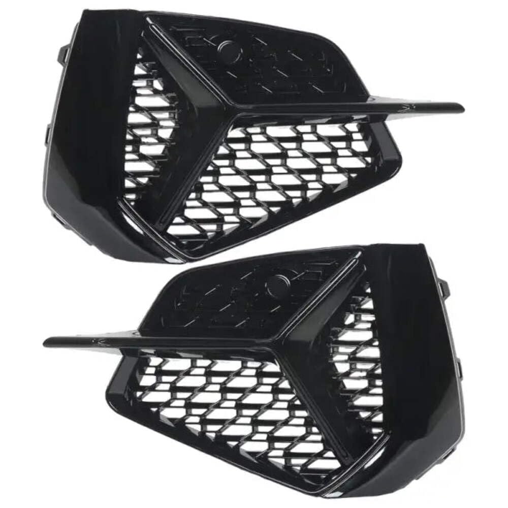 Car Craft Compatible With Audi A3 2020+ S Line Bumper Fog Lamp Grill Frame Cover Black