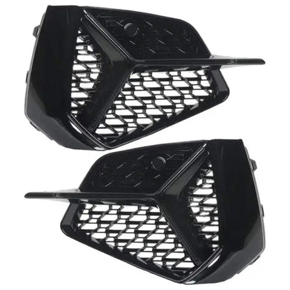 Car Craft Compatible With Audi A3 2020+ S Line Bumper Fog Lamp Grill Frame Cover Black