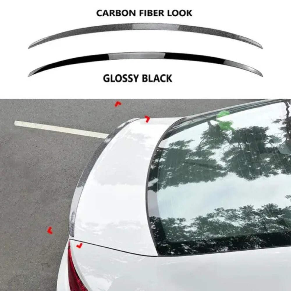 Car Craft Compatible with Audi A3 S3 8v 2014-2020 Rear Roof Trunk Mid Wing Lip Splitter Skirts Flag Spoiler Zst-480 Gb Glossy Black