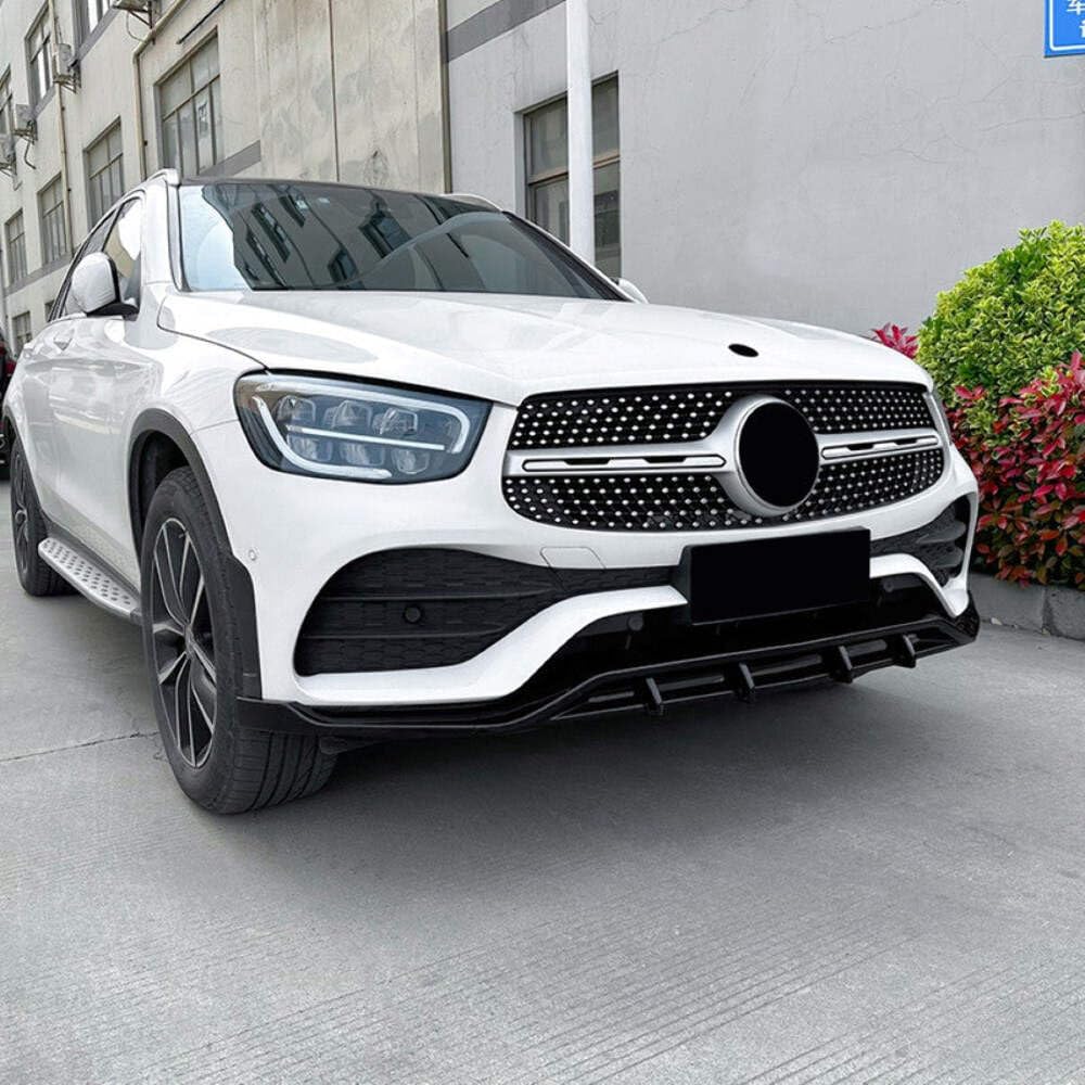 Car Craft Compatible With Mercedes Benz Glc W253 X253 C253 Lci 2020-2022 Amg Front Bumper Lip Splitter Diffuser Skirts Flag Canard Glossy Black Zst-452 Gb CC-6176