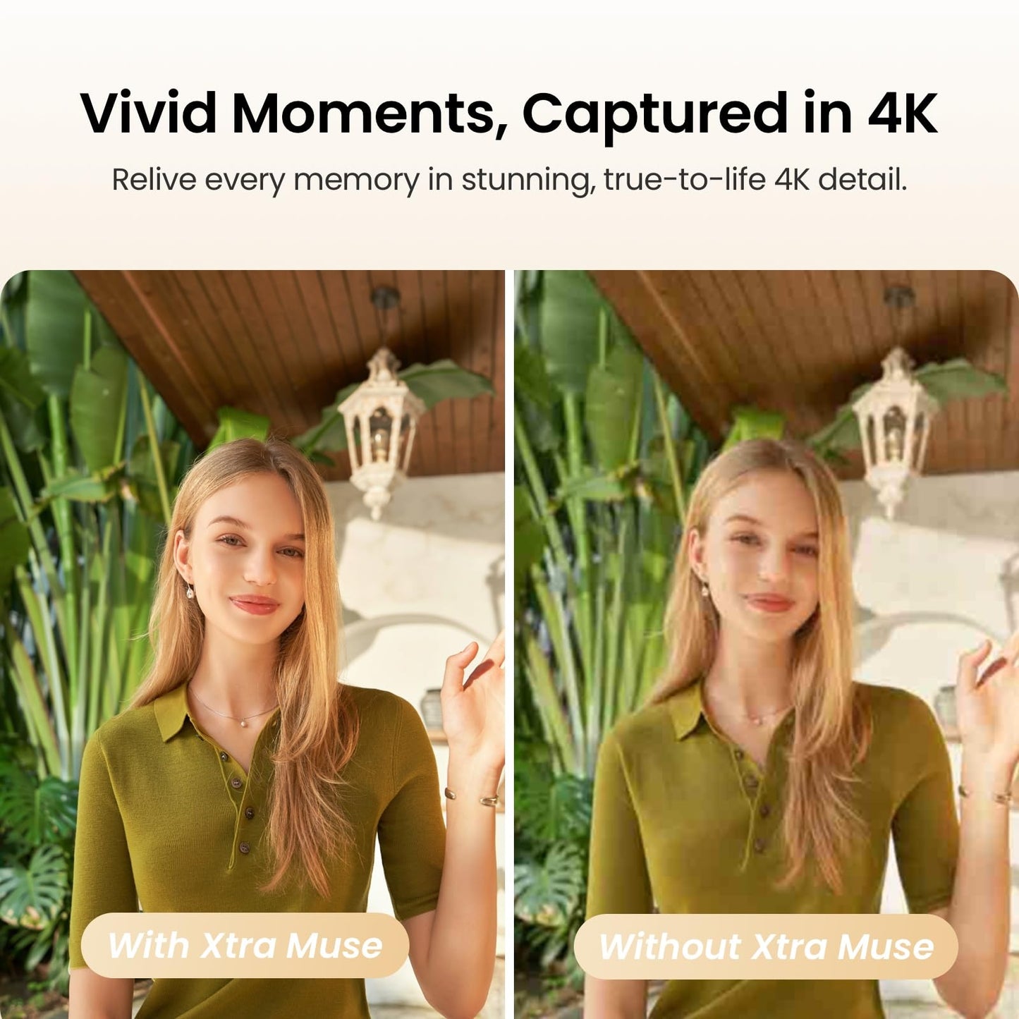 Xtra Muse, Vlogging Camera with 1'' CMOS & 4K/120fps Videos, Pocket Camera with 3-Axis Gimbal Stabilizer, Fast Focusing, Face/Object Tracking, Digital Video Camera for Photography, Digital Camera