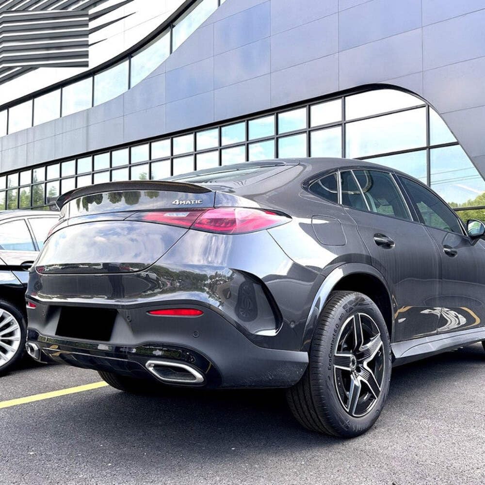 Car Craft Compatible With Mercedes Benz Glc Coupe C254 W254 X254 2024 + Rear Boot Trunk Wing Lip Spoiler Carbon Fiber Look Zst-802 Cf CC-6183