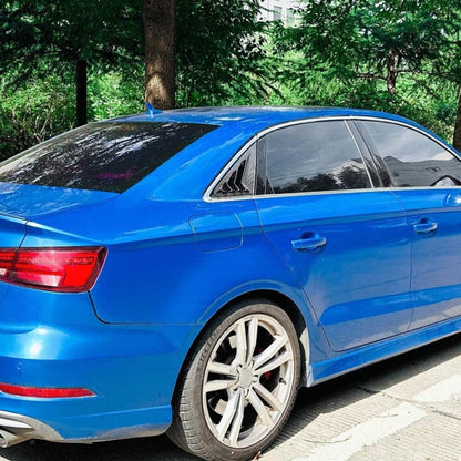 Car Craft Compatible With Audi A3 8v 2014-2020 Car Rear Window Louvers Sticker Rear Triangle Window Shade Spoiler Trim Accessories Zst-842 Cf Carbon Fiber Look CC-7135