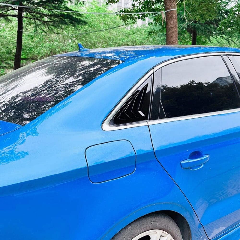 Car Craft Compatible With Audi A3 8v 2014-2020 Car Rear Window Louvers Sticker Rear Triangle Window Shade Spoiler Trim Accessories Zst-842 Cf Carbon Fiber Look CC-7135