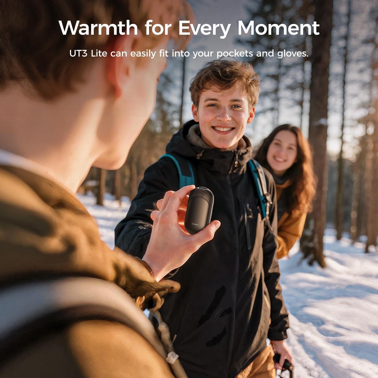 OCOOPA Magnetic Hand Warmers Rechargeable 2 Pack, Fast-Heat, UL Electric Portable Pocket Heater, Ultra-Thin Gloves, Hunting Accessories, Golf, Camping Gear, Women Purse Must Haves, Men Gifts, UT3 Lite