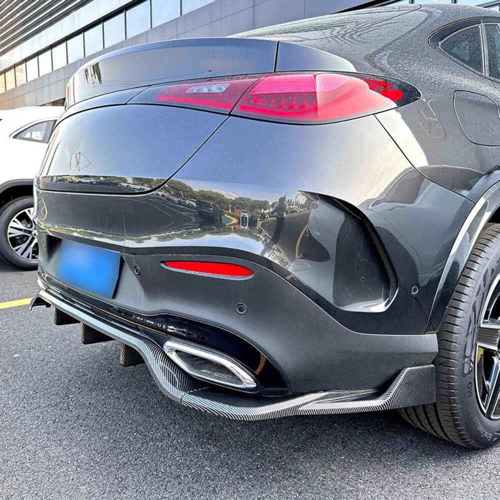Car Craft Compatible With Mercedes Benz Glc Coupe W254 C254 2024+ Amg Rear Bumper After Lip Diffuser Lip Skirts Splitter Flag Canard Carbon Fiber Look Zst-810 Cf CC-6181