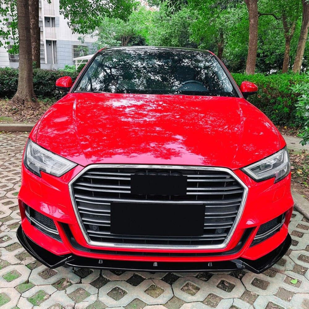 Car Craft Compatible With Audi A3 8v Facelift S Line 2017-2020 Front Bumper Lip Skirt Splitter Spoiler Zst-985 Glossy Black CC-7136