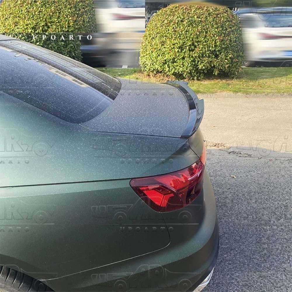Car Craft Compatible With Audi A4 B9 2019-2023 Rear Trunk Wing Boot Spoiler Lip Splitter Skirt M4 Style Usa Ar-audi-032 Cf Carbon Fiber Look CC-8326