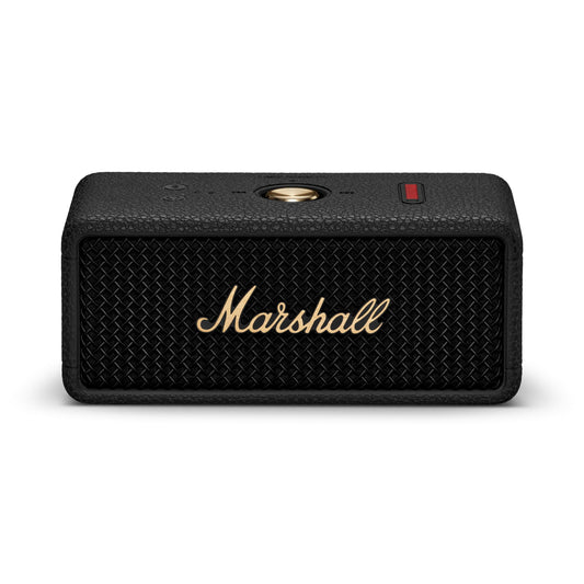 Marshall Emberton III Portable Bluetooth Speaker - Rugged Waterproof IP67 Design | Loud Stereo Sound, Deep Bass with 32+ Hr Playtime | Compact and Wireless for Travel and Outdoors - Black & Brass