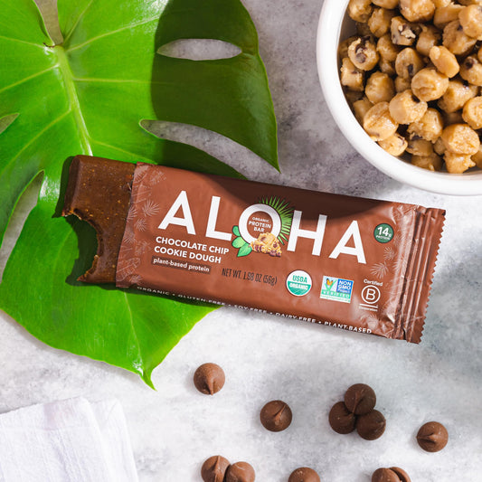 ALOHA Organic Plant Based Protein Bars - 3 Flavor Variety Pack - 12 Count, 1.98oz Bars - Vegan Snacks, Low Sugar, Gluten-Free, Low Carb, Paleo, Non-GMO, Stevia-Free, No Sugar Alcohol Sweeteners