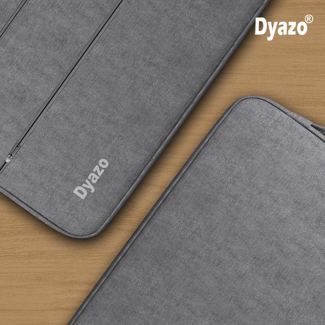 Dyazo 14.1 Inch Laptop Sleeve Case Cover With Handle And Two Front Pocket (Grey)