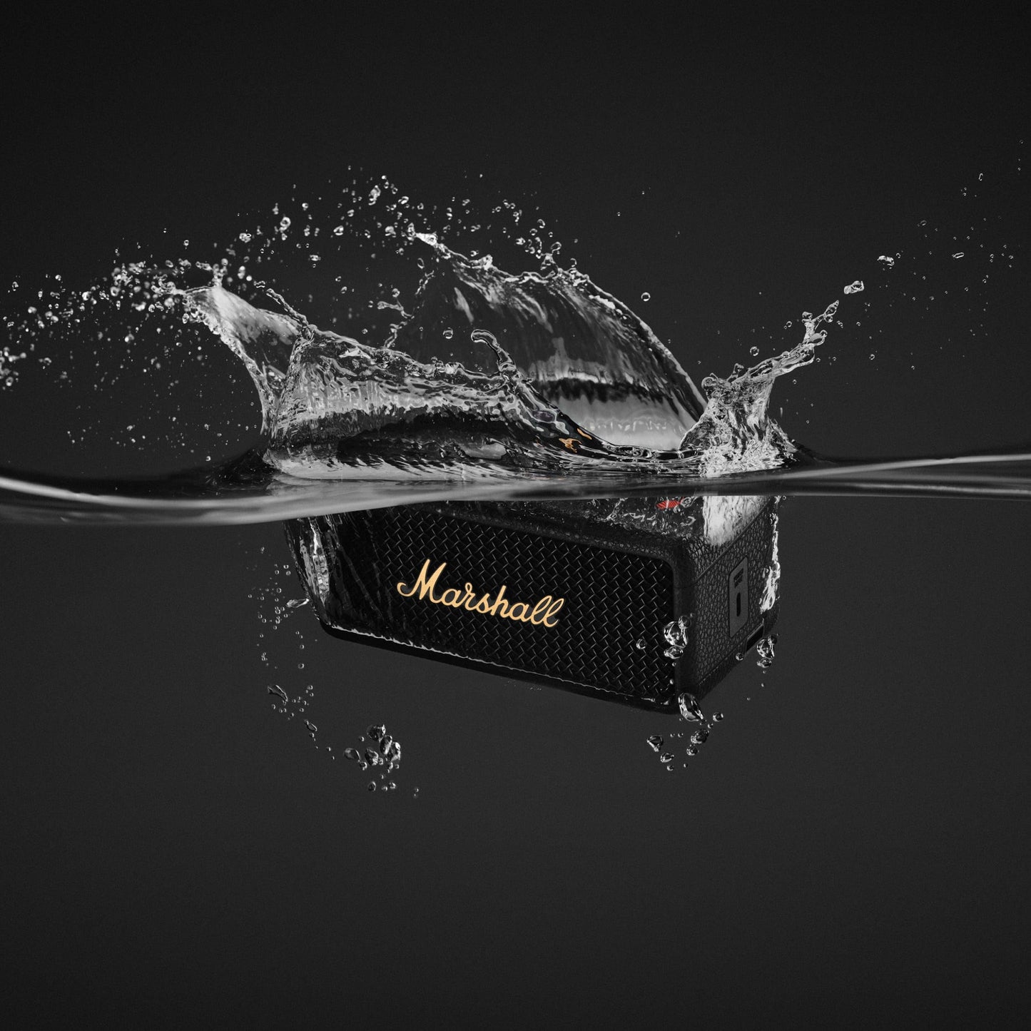 Marshall Emberton III Portable Bluetooth Speaker - Rugged Waterproof IP67 Design | Loud Stereo Sound, Deep Bass with 32+ Hr Playtime | Compact and Wireless for Travel and Outdoors - Black & Brass