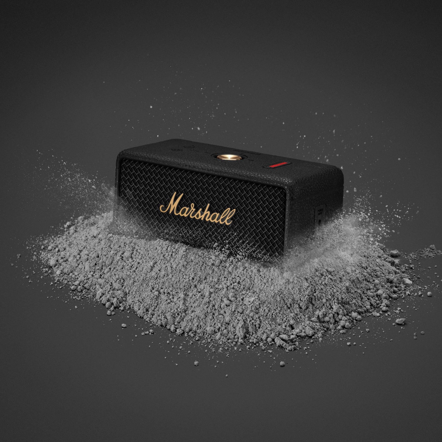 Marshall Emberton III Portable Bluetooth Speaker - Rugged Waterproof IP67 Design | Loud Stereo Sound, Deep Bass with 32+ Hr Playtime | Compact and Wireless for Travel and Outdoors - Black & Brass