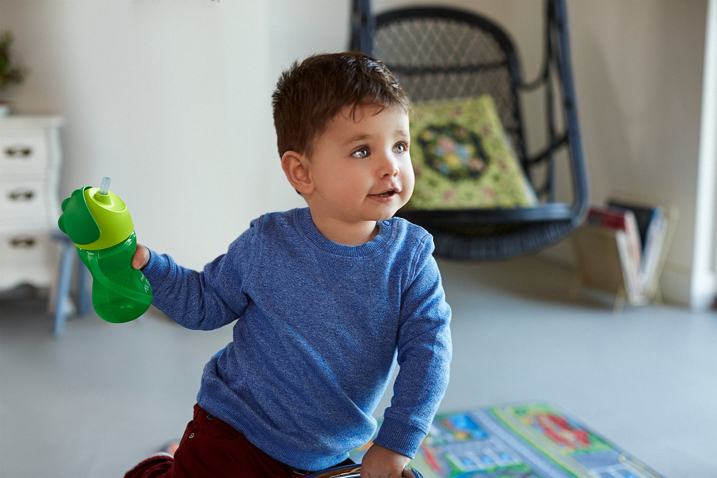 Philips Avent Sippy Cup dla niemowląt i małych dzieci, wolny od BPA, 200 ml, czerwono-niebieski (model SCF796/01)