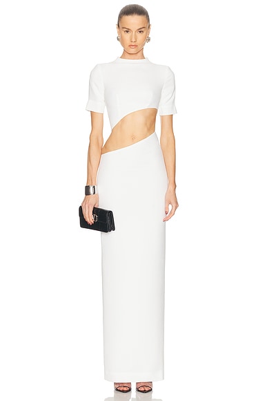 Short Sleeve Front Cutout Dress