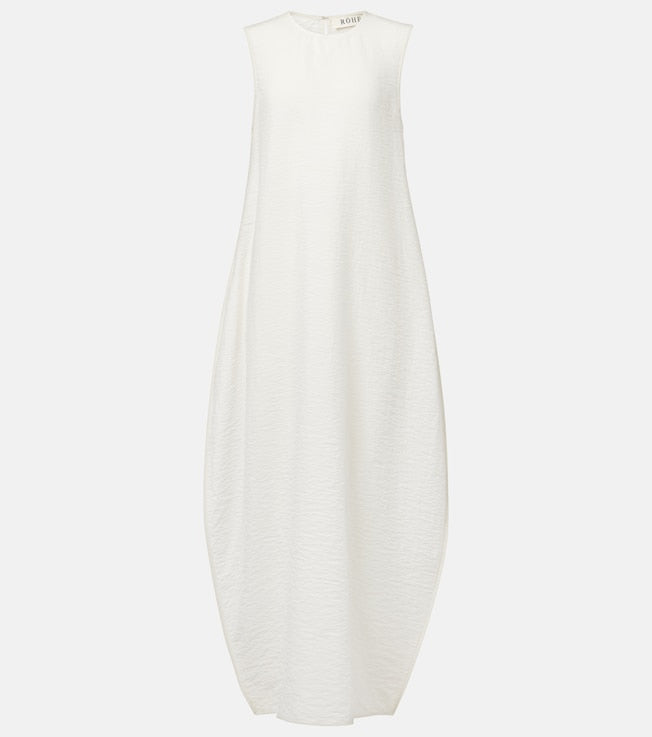 Silk-blend maxi dress