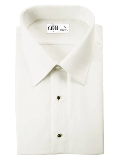 Big & Tall IVORY Wing Collar Non-Pleated Tuxedo Shirt - Ultra Soft Fabric! - Ivory / XL (17-17.5 Neck) / 32-33