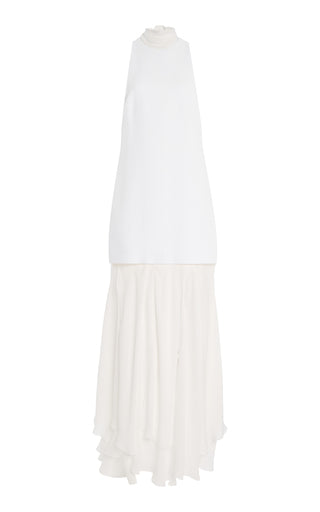 The Leonie Bias-Cut Crepe Maxi Dress